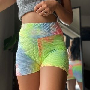 BIN#21 - Tie Dye High Waisted Active Shorts